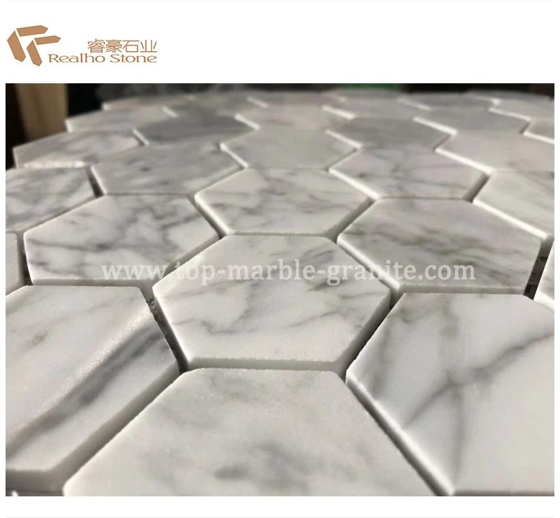 marble hexagon floor tile
