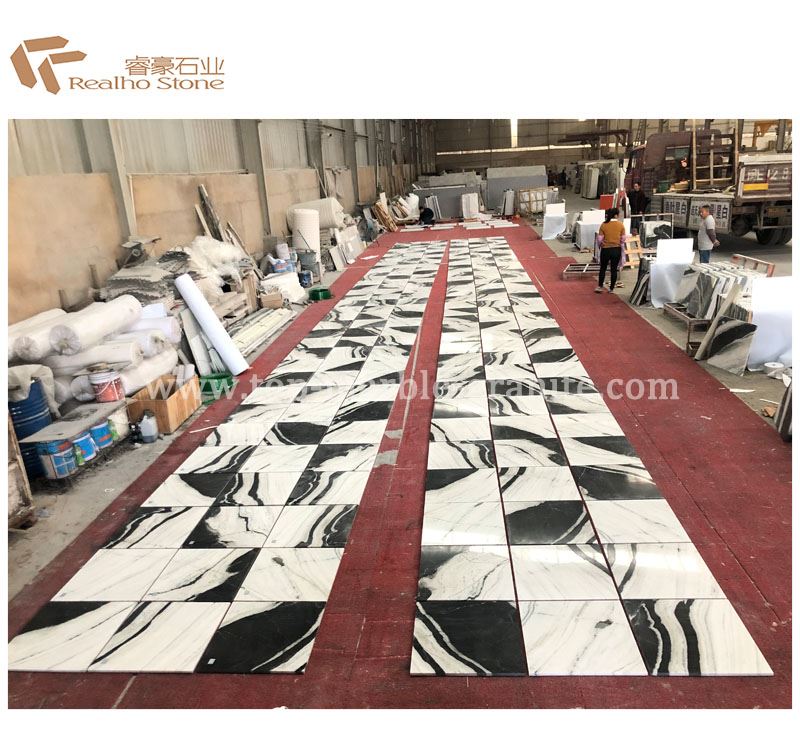 panda white marble tile