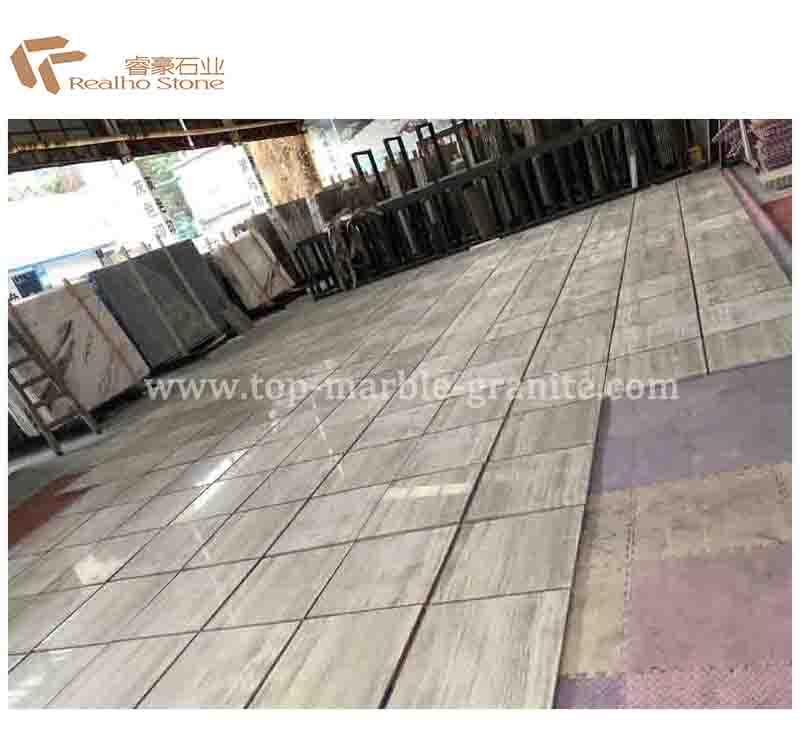 white wood vein marble tiles