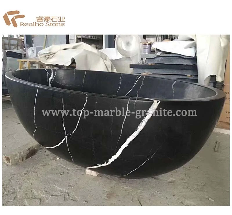 Black marquina bathtub fro bathroom