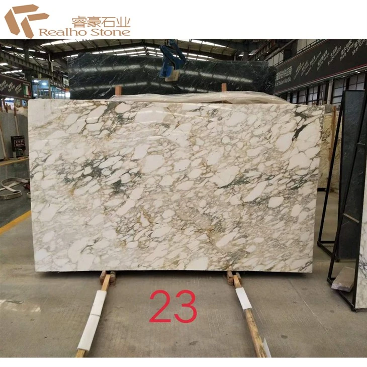 White Gold Marble Tiles Flooring Custom size