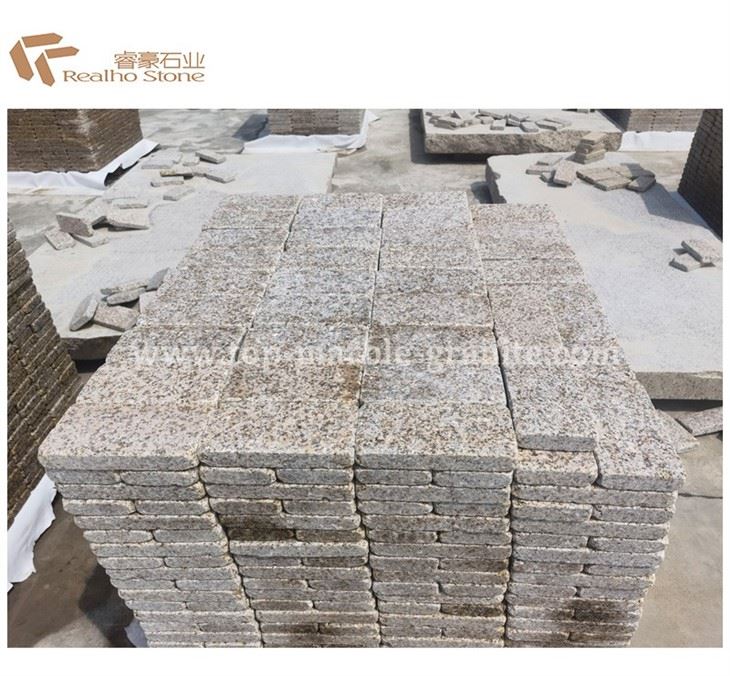 yellow granite paver stone