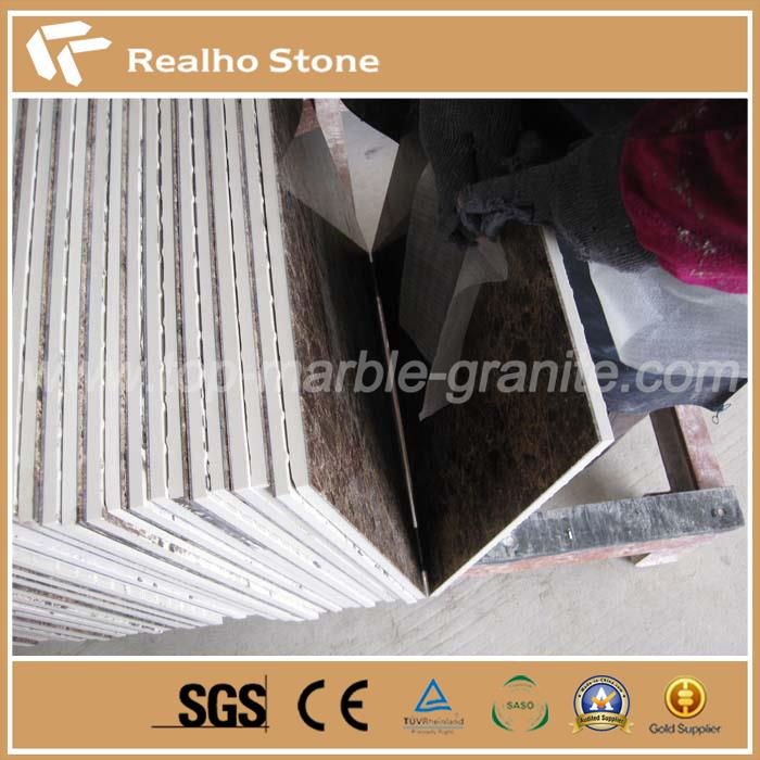 Dark Emperador Brown Marble Composite Tile