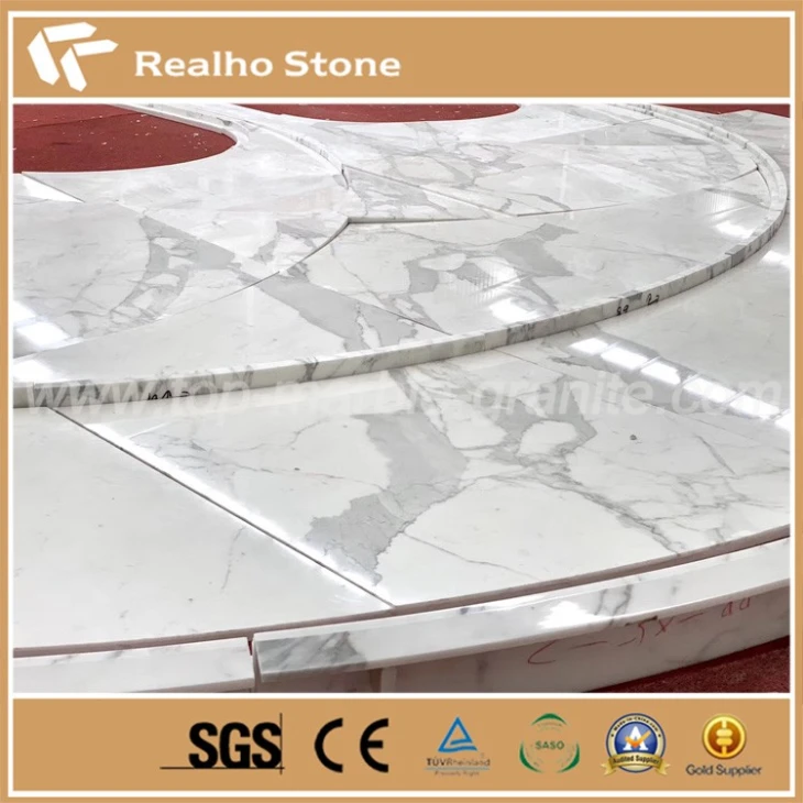 Calacatta White Marble Wall Border Design