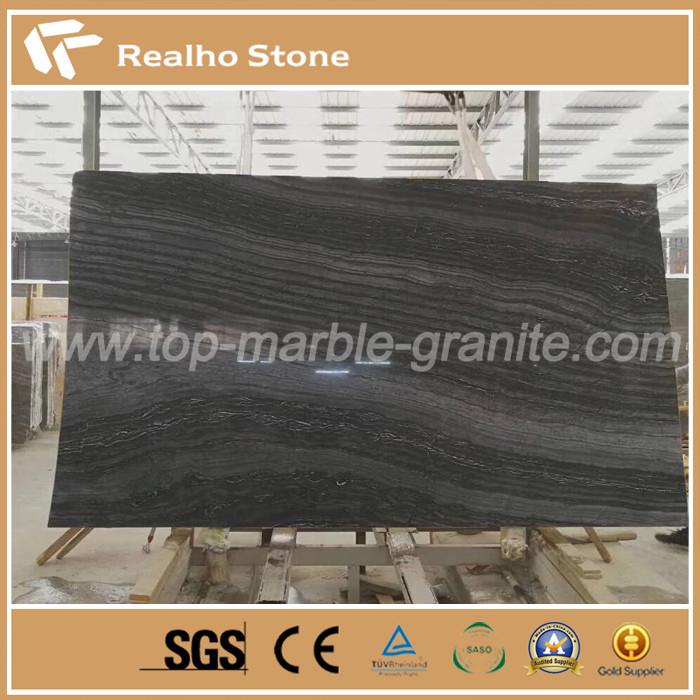 Factory Price Striped Tree Black Marble Slabs For Sales