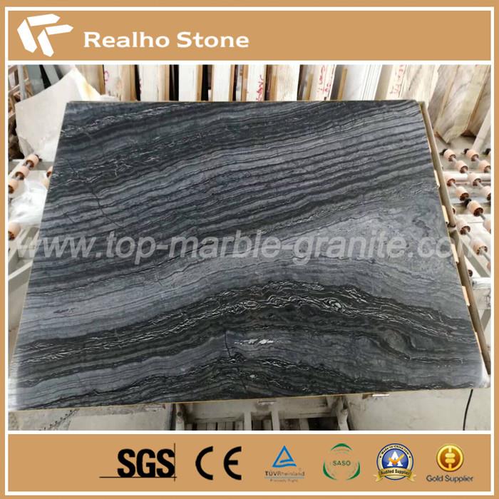 Factory Price Striped Tree Black Marble Slabs For Sales