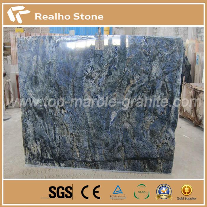 Luxury Brazilian Blue Azul Bahia Granite Slab For Sales