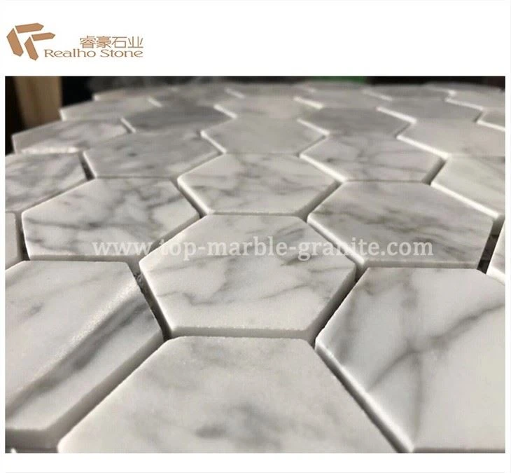 marble hexagon floor tile