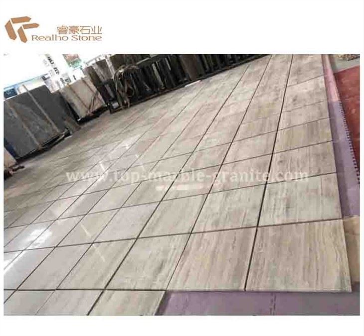 wooden white marble floor tile