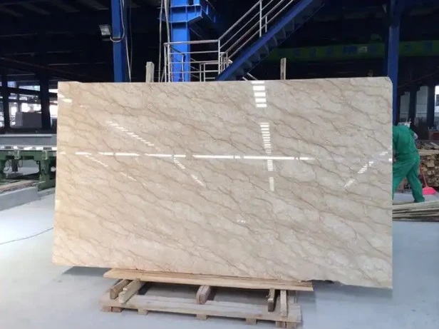 Wave Beige Marmor Slab Byggesten